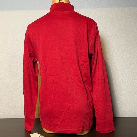 Crimson Charter Club Pima Cotton Mock Turtleneck - Picture 4 of 5